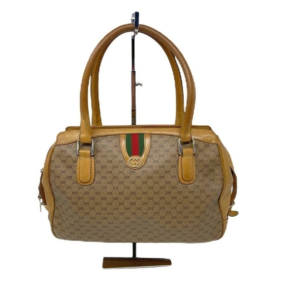 Vintage Gucci Micro GG Boston Handbag - Picture 1 of 16